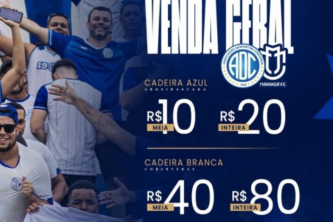 Confiança inicia venda de ingressos para partida contra o Maringá